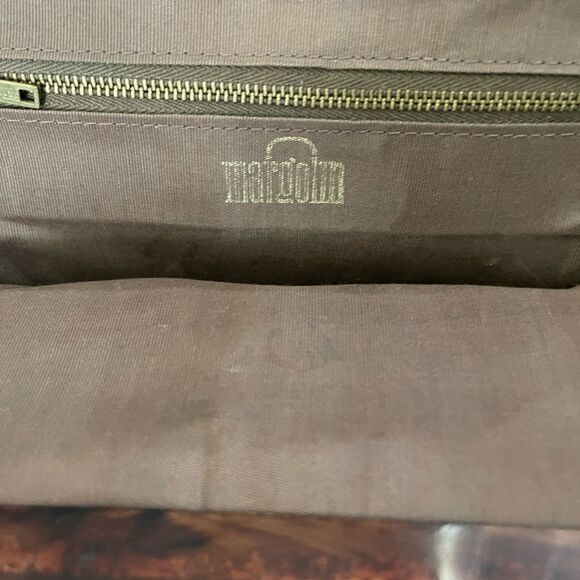 Vintage 1970’s Margolm leather brown tortoise clutch - Picture 4 of 5